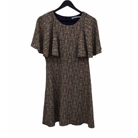 Urban Outfitters Dresses & Skirts - UO KIMCHI BLUE Damask Flutter Sleeve Dress Size 6